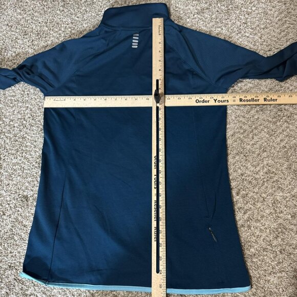 Under Armour Threadborne Shirt Womens Small Blue 1/4 Zip Pullover HeatGear - Picture 8 of 10